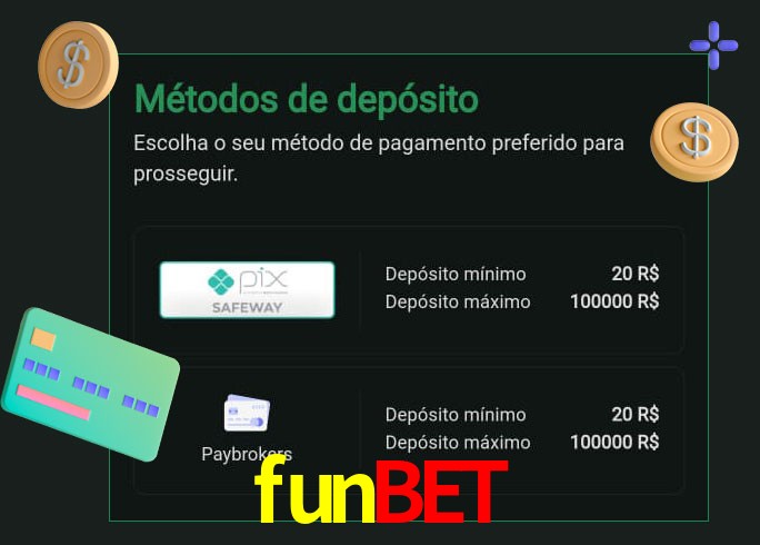O cassino funbet oferece uma grande variedade de métodos de pagamento